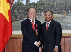 Chủ tịch quốc hội VN hội đàm với Chủ tịch quốc hội  Vương quốc Campuchia  - ảnh 1